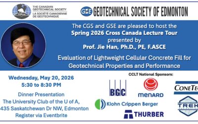 May 20, 2026: Spring CCLT with Dr. Jie Han – Evaluation of Lightweight Cellular Concrete Fill for Geotechnical Properties and Performance